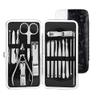 COOVS Nail Clipper Professional Grooming Kit Pedicure Kit Nail Cutter Tools with Luxurious Travel Case Manicure Scissors Makeup (Color : 16pcs Withe) view 1