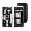 COOVS Nail Clipper Professional Grooming Kit Pedicure Kit Nail Cutter Tools with Luxurious Travel Case Manicure Scissors Makeup (Color : 16pcs Black) view 1