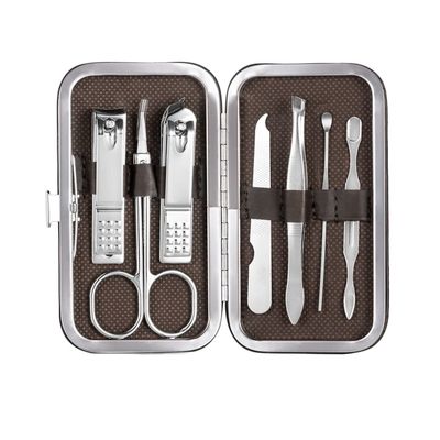 COOVS 7-23 Pcs Professional Nail Cutter Pedicure Scissors Set Stainless Steel Eagle Hook Portable Manicure Nail Clipper Tool Set (Color : 7 pcs)