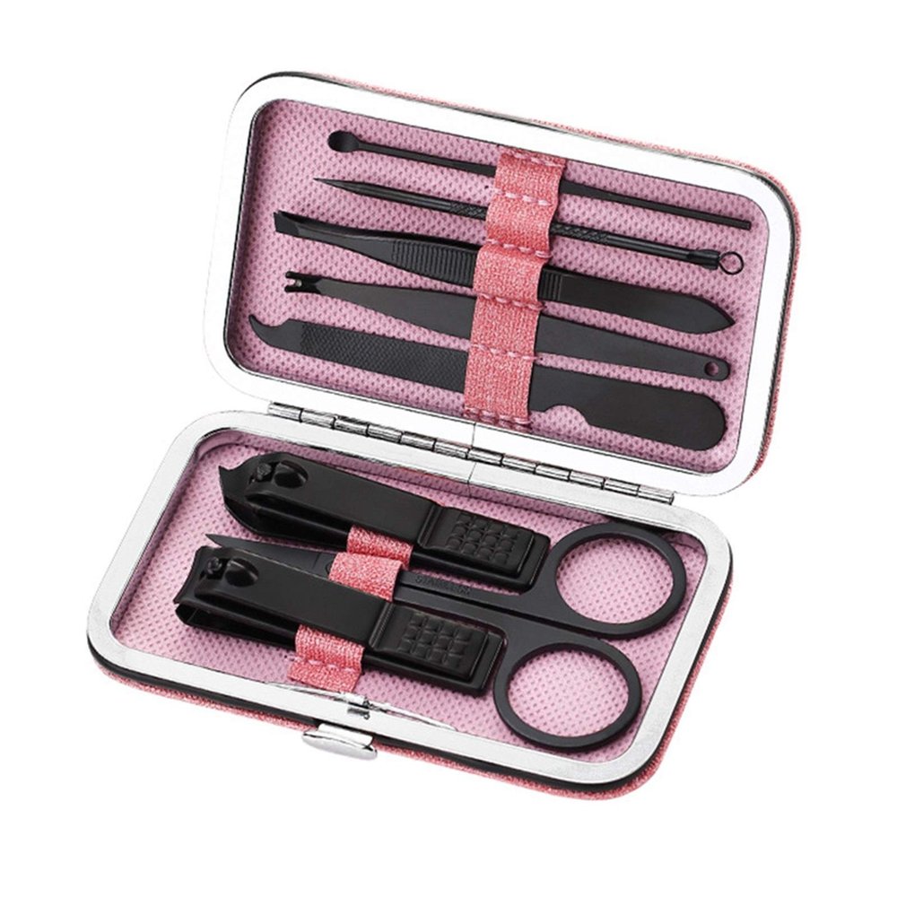 COOVS 18Pcs Stainless Steel Nail Clipper Pedicure Set with Scissor Tweezer Professional Manicure Tools Nail Supplies Dropship (Color : 8pcs)