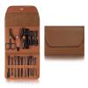 COOVS 7-23 Pcs Professional Nail Cutter Pedicure Scissors Set Stainless Steel Eagle Hook Portable Manicure Nail Clipper Tool Set (Color : 16 pcs Dark Brown) view 1