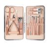 COOVS 7-23 Pcs Professional Nail Cutter Pedicure Scissors Set Stainless Steel Eagle Hook Portable Manicure Nail Clipper Tool Set (Color : 16 pcs Pink) view 1