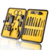 COOVS 8/10/15/18 Pcs Manicure Set Stainless Steel Nail Cutter Pedicure Kit Nail Clipper Set Nail File Scissor Manicure Beauty Tool Kit (Color : Yellow 18Pcs) view 1