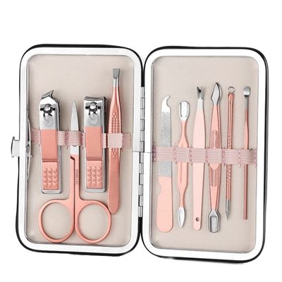 COOVS 18Pcs Stainless Steel Nail Clipper Pedicure Set with Scissor Tweezer Professional Manicure Tools Nail Supplies Dropship (Color : 10pcs)