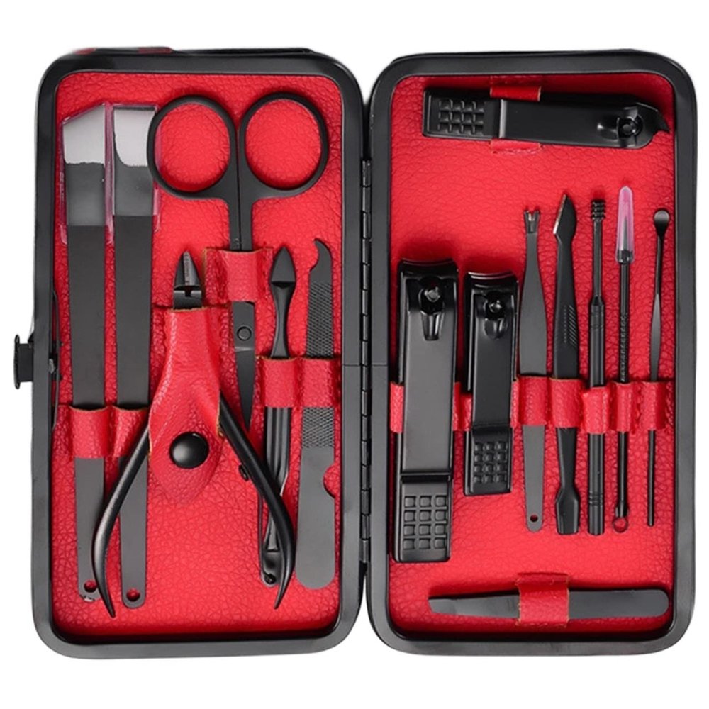 COOVS 7-18pcs Nail Clipper Set Scissors Tweezer Knife Manicure Cutter Nail Art Pedicure Manicure Tools (Color : 15 2)