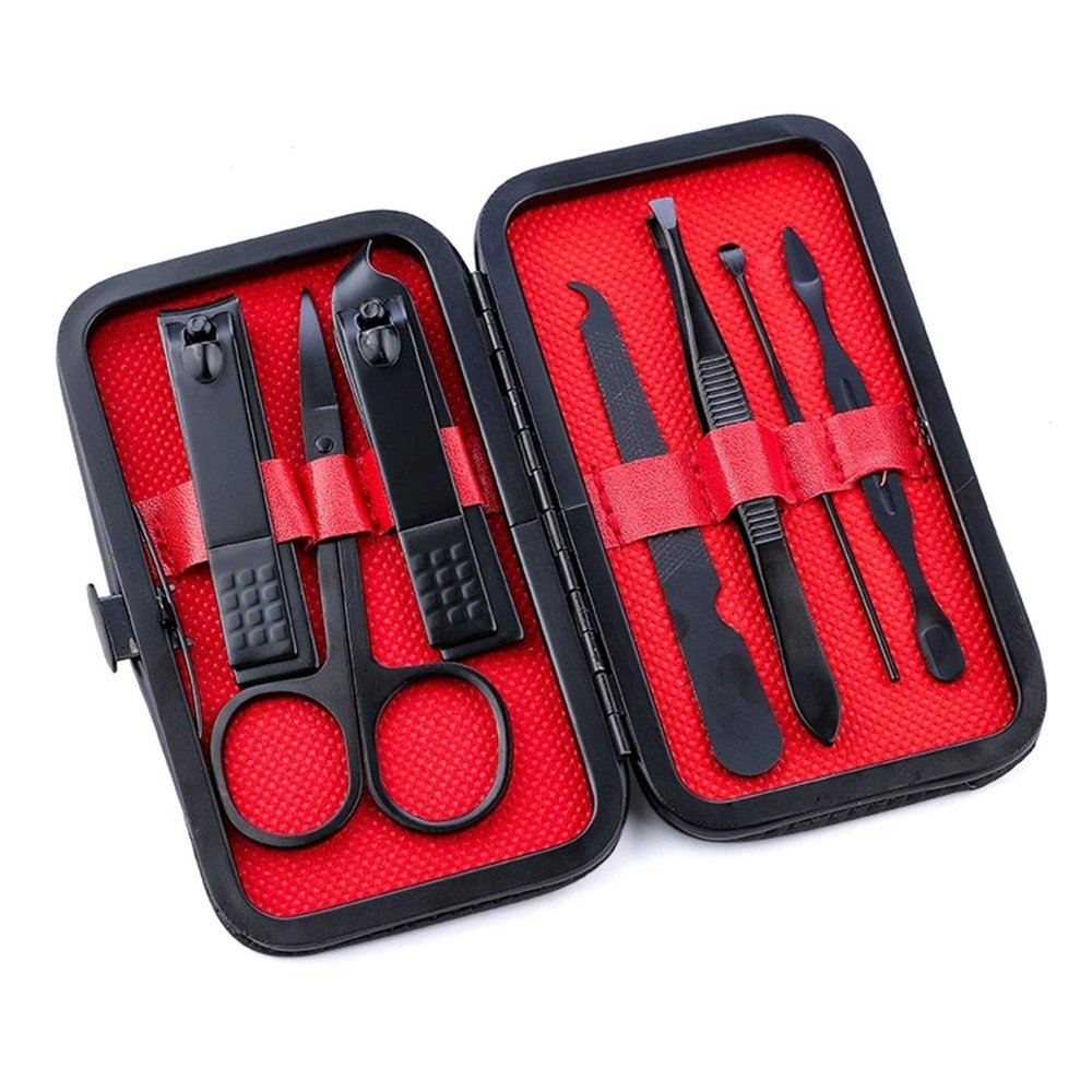COOVS 7-16 Pcs Nail Clipper Scissor Pedicure Set Kit Nail Clipper Set for Stainless Set Steel Manicure Cutter Beauty Tools Set (Color : 7pcs 1box)