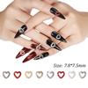 XEAOHESY 40 Pieces Gold and Silver Alloy Heart Charms for Nails Love Heart Nail Charms Gems Christmas Nail Studs Inlaid Rhinestone Pearls for Women Girls Valentine's Day view 2