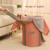 Foldable Foot Basin Foot Soaking Bath Basin Multifunctional Laundry Bucket Storage Bags & Shower Foot Scrubber XL Larger 66CM High Beauty Salon Home & Travel Soaking Feet Basin view 3