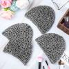 Geyoga 4 Pieces Mesh Crochet Hair Net Rayon Knit Snood Hat Thick Short Women Hairnet Snoods Cover Ornament for Sleeping (Gray) view 4