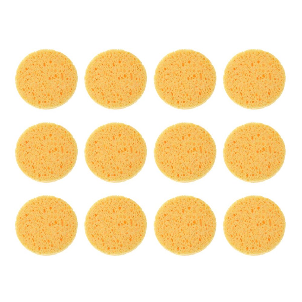 CALLARON Gentle Exfoliating Face Sponge Set 12 Pcs Cellulose for Deep Cleansing