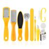COOVS 10 in 1 Professional Pedicure Tools Foot Rubbing Board Set Foot Grinding Dead Skin Pedicure Exfoliating Tool for Foot Skin Care view 1