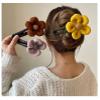 Plush Flower Clip,elegant Winter Plush Duckbill Clip,plush Flower Duck Bill Clip Hairpin,elegant Winter Ladies Flower Hair Clip (3 pcs-B) view 4