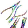 AAProTools Multi Rainbow Color Body Piercing Tools Ring Opening Pliers 7" & Closing Pliers Forceps 5 1/2" Stainless Steel Professional Septum Ear Nipple Belly Nose Tongue Lip Navel Eyebrow view 1