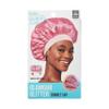 KISS COLORS & CARE Glitter Bonnet XL, Pink Pearl, Gentle Silky Fabric with Elastic Band for Most Hair Types - Hypoallergenic, Overnight Wear Stylish Sleep Cap, Slip-Free, Breathable view 1