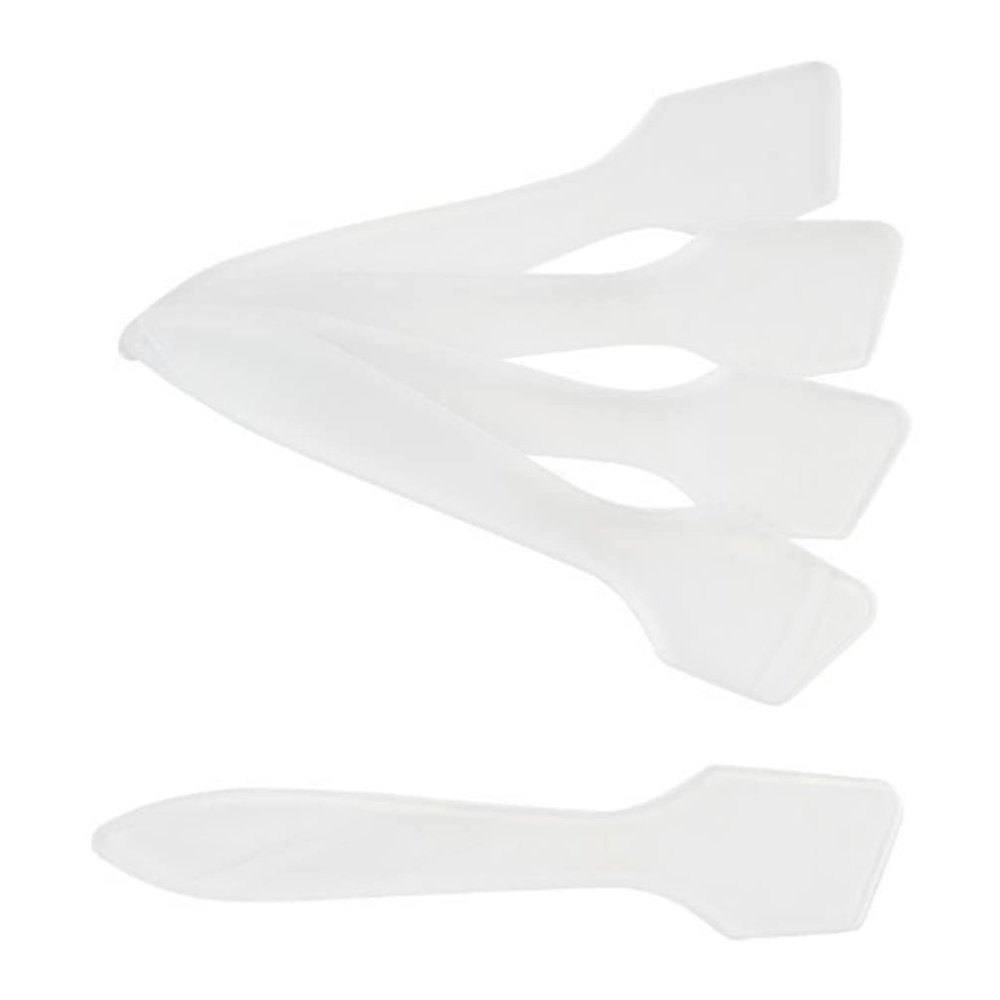 Beavorty 100pcs Facial Mask Spoon for Creams DIY Mask Tool Plastic Makeup Mixing Spatula