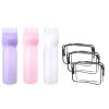 Root Comb Applicator Bottle 6 Ounce Hair Dye Applicator Brush 3 Pack Applicator Bottle for Hair Clear Toiletry Bag Quart Size Bag Travel Makeup Cosmetic Bag PVC for Women Men view 1