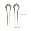 OSALADI 2pcs Rhinestone Hair Stick Double Prong Hairpin for Elegant Updos Retro Hair Dovetail Clip for Weddings and Parties view 2