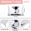 Sotiff 24 Pcs Volleyball Cosmetic Bag and Sport Hair Scrunchies Sport Team Gifts Canvas Makeup Bags Volleyball Elastic Hair Ties Bands Ponytail Holders for Women Toiletry Zipper Pouch Players Lover view 2