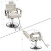 BarberPub Barber Chair Reclining Salon Chair for Hair Stylist, Antique Hair Spa Salon Styling Beauty Equipment 3127(White) view 3