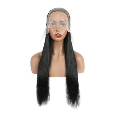 13x4 HD transparent lace front wig black straight hair natural color human wig hair gel free Brazilian female wig density 150% human hair silky wig