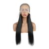 13x4 HD transparent lace front wig black straight hair natural color human wig hair gel free Brazilian female wig density 150% human hair silky wig view 1