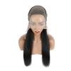 13x4 HD transparent lace front wig black straight hair natural color human wig hair gel free Brazilian female wig density 150% human hair silky wig view 3