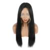 13x4 HD transparent lace front wig black straight hair natural color human wig hair gel free Brazilian female wig density 150% human hair silky wig view 4