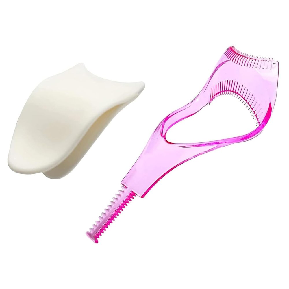 Mascara Shield Guard and Lash Clip, YASNAI Lash Applicator Tool for Wear Eyelashes, Eyelash Separator Tool Eyelash Comb Tool 3 in 1 Makeup Tool Upper Lower Eye Lash Mascara Guard Lash Buddy