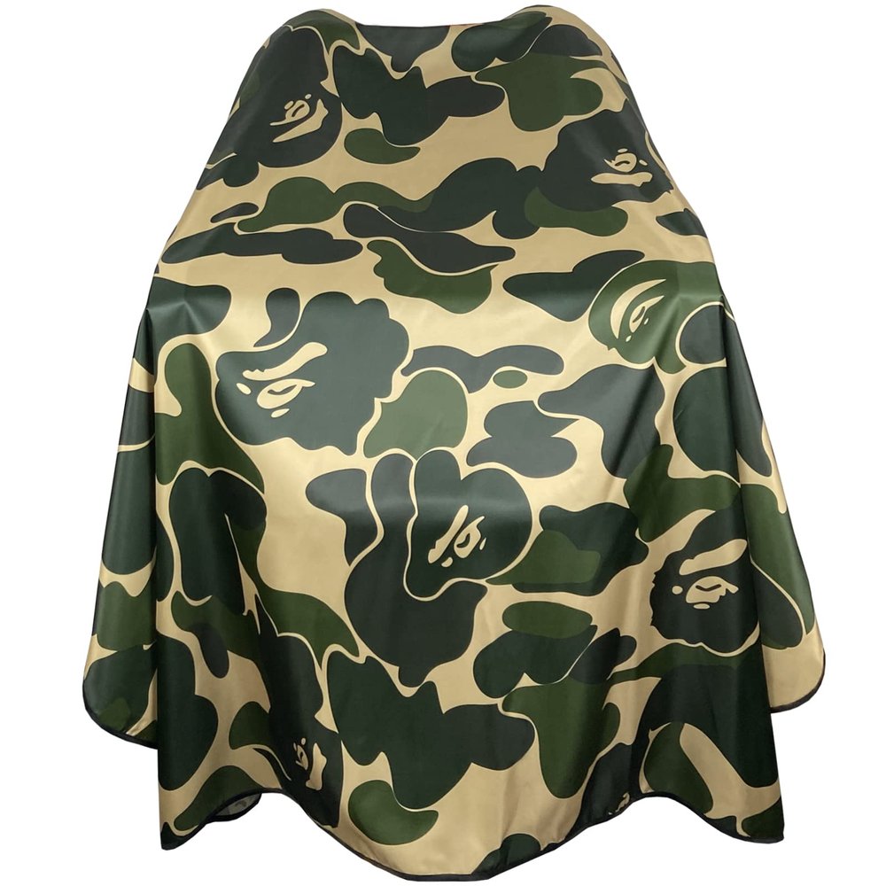 New Camouflage A Professional Barber Cape - Waterproof, Large (63' 56') Hairdressing Salon Cape with Snap Closures