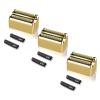 Professional Replacement Foil and Cutters for BaBylissPRO Barberology Double Foil Shaver, Compatible with BaBylissPRO Barberology FXFS2 Shaver (3 gold) view 1