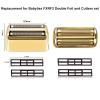 Professional Replacement Foil and Cutters for BaBylissPRO Barberology Double Foil Shaver, Compatible with BaBylissPRO Barberology FXFS2 Shaver (3 gold) view 4