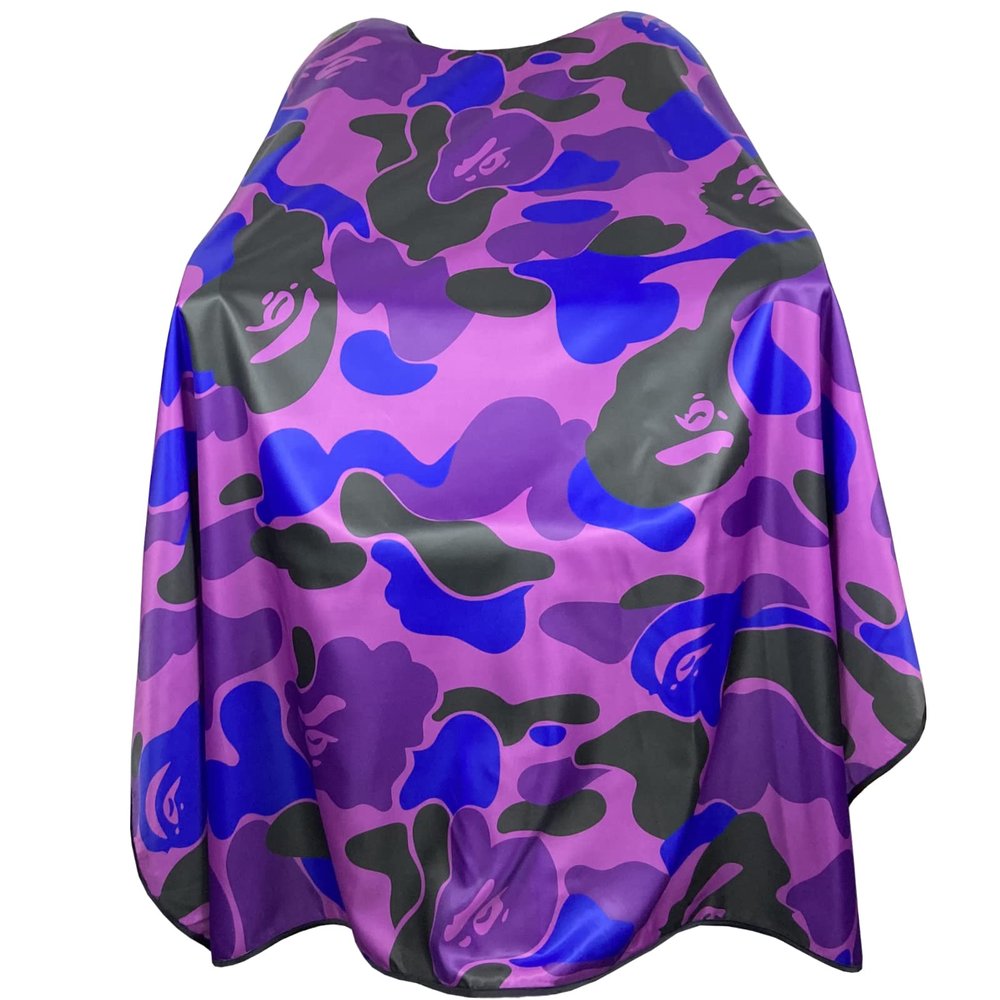 New Camouflage G Barber Cape for Men - Professional Salon Cape with Snap Closures - Waterproof - 63' 56'