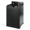 Shampoo Bowl with Cabinet Beauty Salon Shampoo Bowl Backwash Station Floor Cabinet Black view 1