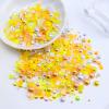 Briskbloom 60g Mix Flatback Pearls and Rhinestones for Crafts, 2mm-10mm Pearl Rhinestones for Nails Face Art Tumblers, Jelly Rhinestones and Half Pearls, with Tweezers Wax Pen, Yellow|White|Orange view 3