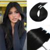 16Inch Tape in Hair Extensions Human Hair,Silky Straight 100% Remy Human Hair Seamless Skin Weft Tape in Hair Extensions #1 Jet Black 50 Gram 20Pcs/Pack for Women view 1