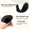 16Inch Tape in Hair Extensions Human Hair,Silky Straight 100% Remy Human Hair Seamless Skin Weft Tape in Hair Extensions #1 Jet Black 50 Gram 20Pcs/Pack for Women view 4