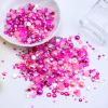 Briskbloom 60g Mix Pearls and Rhinestones for Crafts - 3620PCS 2mm-10mm Flatback for Nails, Face Art, Tumblers - Jelly and Half Pearls - Light Pink, Hot Pink, Clear view 3