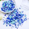 Briskbloom 60g Mix Flatback Pearls and Rhinestones for Crafts, 2mm-10mm Blue Green White for Nail Face Art Tumblers, Jelly Rhinestones and Half Pearls, With Tweezers Wax Pen view 3