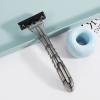 100 Pack Disposable Razors Individually Wrapped, Razors Bulk, Twin Stainless Steel Blade Razors for Hotel, Travel, Airbnb, Homeless (Grey) view 2