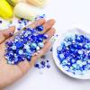 Briskbloom 60g Mix Pearls and Rhinestones, 3620PCS 2mm-10mm Flatback Rhinestones and Half Pearls for Crafts Nails Face Art Tumblers, with Tweezers Wax Pen, Blue|Green|White|Purple view 2