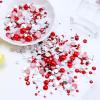 Briskbloom 60g Mix Flatback Pearls and Half Pearls for Crafts, 3620PCS Red White Pearl Rhinestones for Nails Face Art Tumblers, with Tweezers Wax Pen view 3