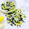Briskbloom 60g Mix Pearls and Rhinestones for Crafts, 3620PCS 2mm-10mm Flatback for Nails Face Art Tumblers, Jelly and Half Pearls, Yellow|Black|White view 3