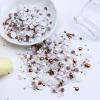 Briskbloom 60g Mix Flatback Pearls and Rhinestones for Crafts, 3620PCS Pearl Rhinestones for Nails Face Art Tumblers, Half Pearls, with Tweezers Wax Pen, Brown White view 3