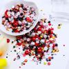 Briskbloom 60g Mix Pearls and Rhinestones for Crafts, 3620PCS 2mm-10mm Pearl Rhinestones for Nails Face Art Tumblers, Flatback Rhinestones and Half Pearls, with Tweezers Wax Pen, Red|Orange|Black view 3