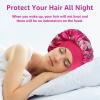 3 Pack Satin Bonnet Silk Hair Bonnet for Sleeping, Sleep Bonnets for Women Large Wide Soft Band Sleep Cap for Curly Hair Braids view 3