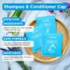 OK TAPE No Water Shampoo Caps (6 Pack) 3 Scents, Rinse Free Shower Cap for Elderly, After Surgery, Camping, Shampoo and Conditioner Hair Wash Cap (Lavender, Verbena and Cucumber Scents) view 3