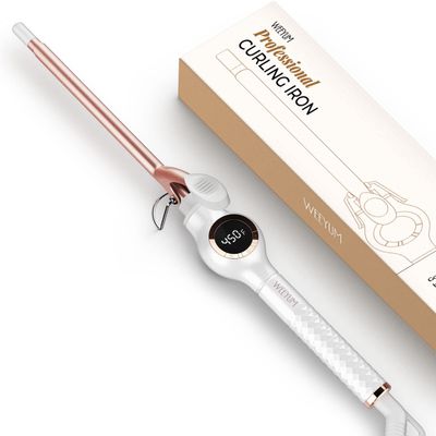 WEEYUM 3/8 Inch Small Curling Iron, 9mm Curling Wand for Short Long Hair, Thin Curling Iron Ceramic Tourmaline Barrel