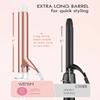 WEEYUM 1 Inch Curling Iron, Long Barrel Curling Wand for Hair, Ceramic Tourmaline Hair Curling Iron Double Voltage(100-240V) view 3