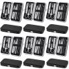 Geosar 12 Sets Manicure Set Nail Clippers Pedicure Kit 8 in 1 Grooming Stainless Steel Kits Nail Care Tools with Travel Case Valentine Day Gifts for Employee Coworker Teachers Nurse(Black) view 1