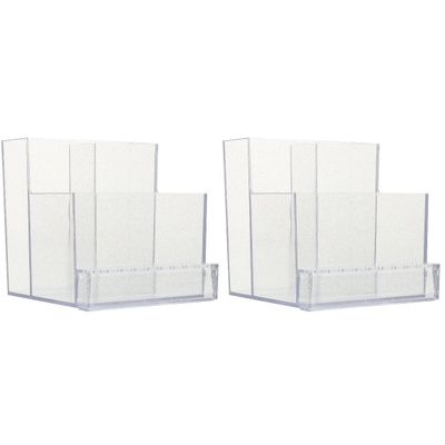Beaupretty 2pcs Professional Nail Drill Bits Storage Box Plastic Organizer for Manicure Polishing Heads Neatly Displayed Base for Salon and Home Use